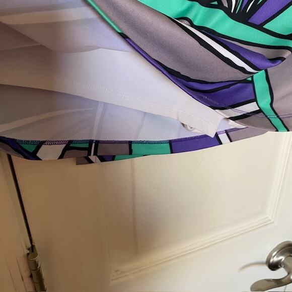 Lole Skort Color Block Multi-Color Mondrian Tennis Athletic‎ Women's Medium - Picture 3 of 8